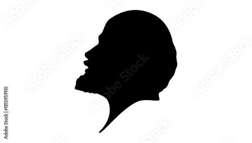 Lenin Portrait , black isolated silhouette