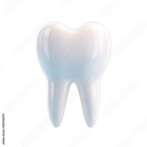 Single Tooth Icon Isolated on Contrasting Background for Dental Themes and Health Illustrations