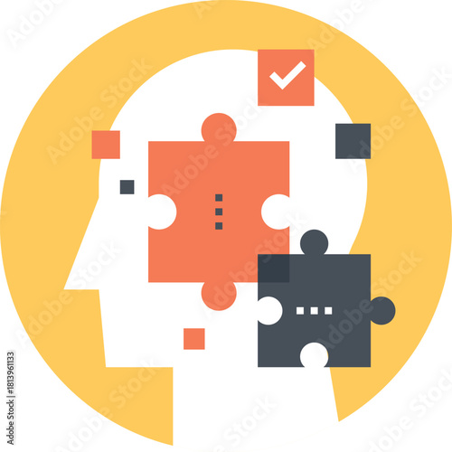 best solution flat web icon concept