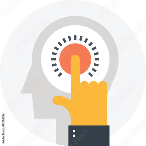 excellent idea flat web icon concept