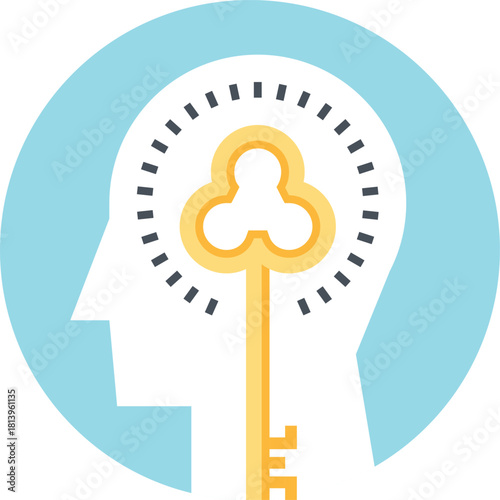 invention flat web icon concept