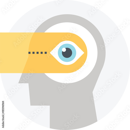 vision flat web icon concept