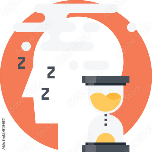 laziness flat web icon concept