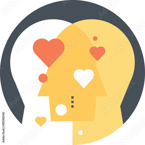 feelings flat web icon concept