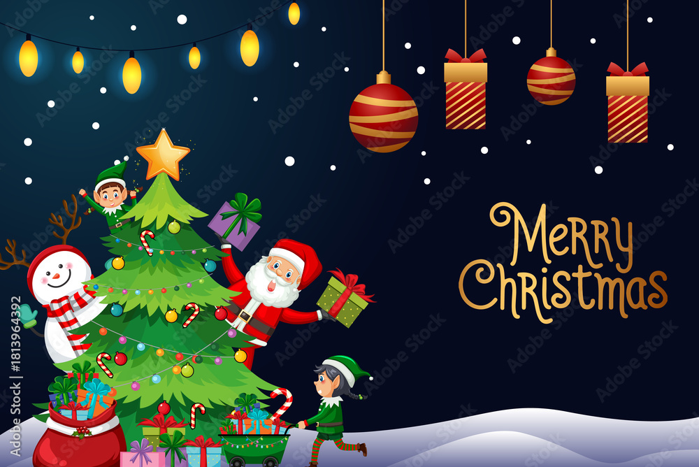 Fototapeta premium christmas greeting card