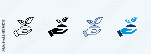 ecological multiple style icon collection