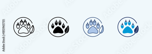 wildlife conservation multiple style icon collection