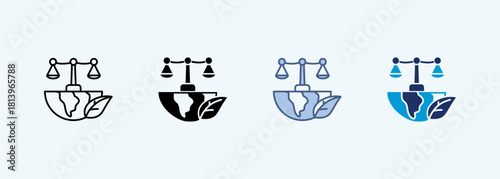 climate justice multiple style icon collection