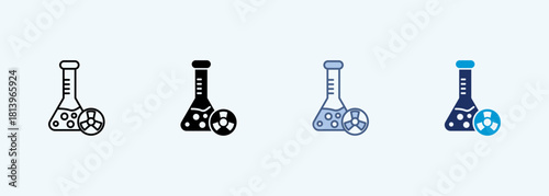 toxic chemicals multiple style icon collection