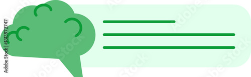 Green dialog bubble vector illustration for messages and communication concept
