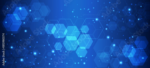 Cellular communication technologies. Digital information transmission technologies. Blue background for presentation use.