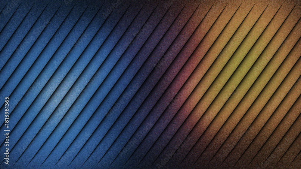 Obraz premium Diagonal Stripes Gradient Blue Purple Orange Brown Textured Background abstract