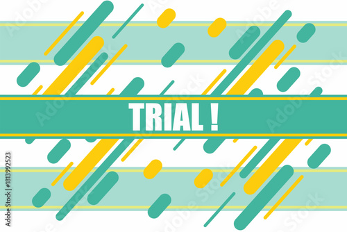 Vector banner. Megaphone with trial speech bubble. Loudspeaker. Banner for business, marketing. Banner design vector illustration.