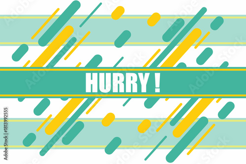 Vector banner. Megaphone with hurry speech bubble. Loudspeaker. Banner for business, marketing. Banner design vector illustration.