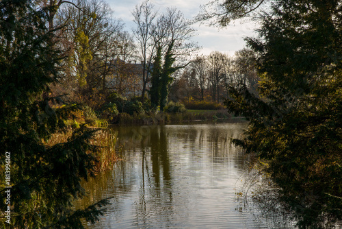 Fototapeta Naklejka Na Ścianę i Meble -  Park Pszczyna ze śląskiego rodu Promnitzów