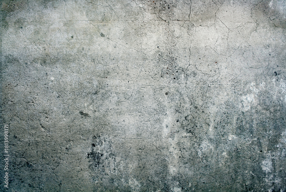 Fototapeta premium Grunge cracked concrete wall background.