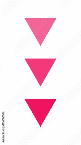 Red down arrow animation with a white background. 4k videos