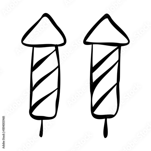 Firecracker hand drawn icon