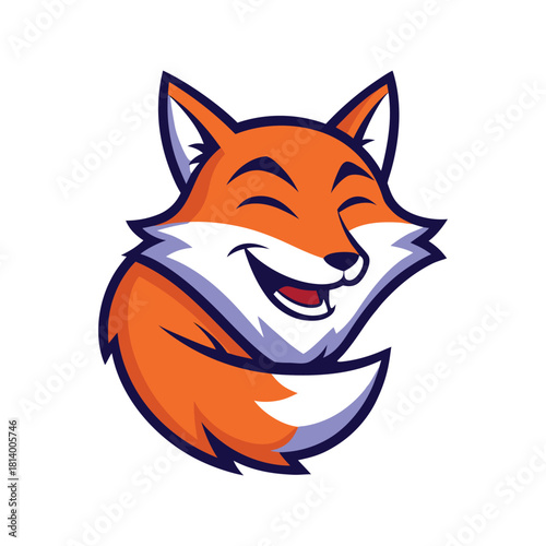 red fox vector illustration