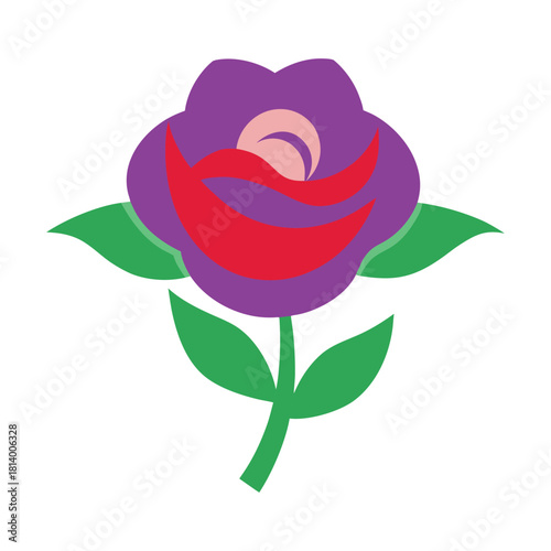 red rose isolated on white