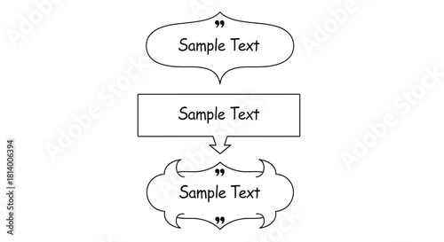 Vector illustration of speech bubbles with sample text isolated on for presentations