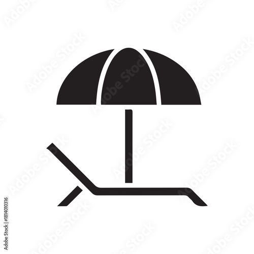 Lounge chair and umbrella