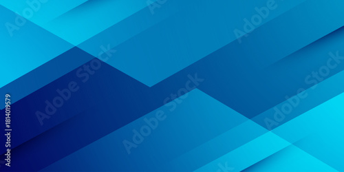 Abstract colorful blue banner background with overlap papercut pattern element concept design. Cool frame background.