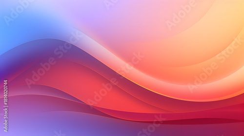 Blue red gradient abstract background with soft shadows for posters.
