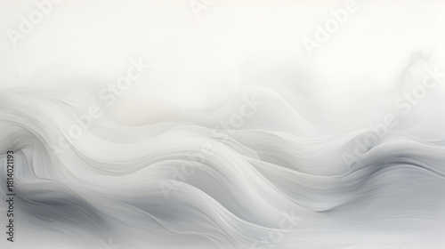 White fluid texture flows. Abstract background with soft shadows for branding, wallpaper, or presentation use.