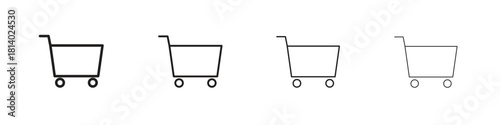 Shopping icon set. editable stroke eps 10 vector illustration.