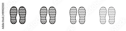 Soles icon set. editable stroke eps 10 vector illustration.