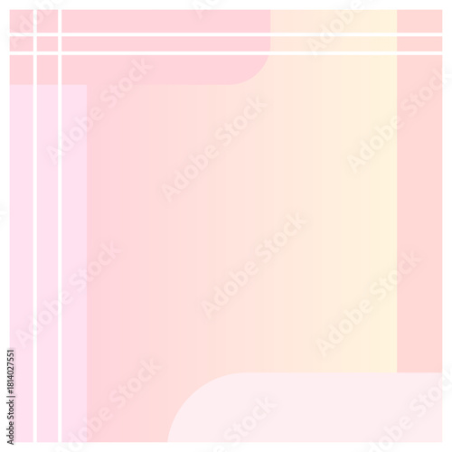 シンプルでかわいい線と図形のグラデーション背景 ピンク	正方形