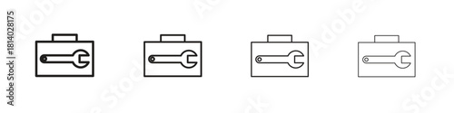 Toolbox icon set. editable stroke eps 10 vector illustration.