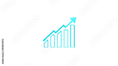 Upward trend line over a bar chart graph. Neon blue vector icon symbolizing financial growth, success, market progress, data analysis, or increasing statistics. Free Download Upward trend line over a bar chart graph. Neon blue vector icon symbolizing financial growth, success, market progress, data analysis, or increasing statistics. - GFXLoad