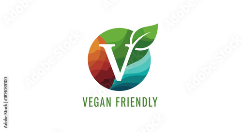 Vegan Friendly Logo Design for Healthy Lifestyle Brands & Ethical Businesses, Illustrating Plant-Based Concept & Vegetarian Options, Modern Icon for Food Industry, Green Initiatives, Environmental Awa
