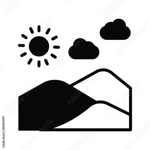 Desert Vector icon which can easily modify or edit