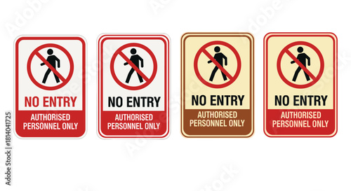 Restricted Access Signs Designating No Entry for Unauthorized Personnel, Warning Against Trespassing in Hazardous Industrial or Construction Areas, Promoting Workplace Safety and Security Measures,Bol