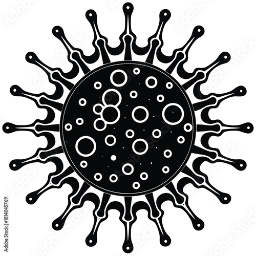 Conceptual vector art of a target cell receptor, illustrating cellular communication and hormone binding.
