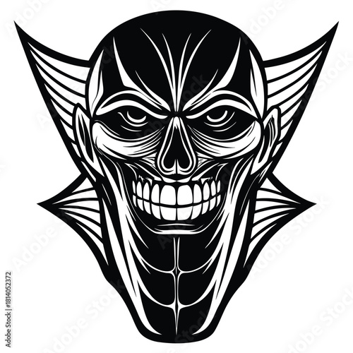 A vector illustration of the masseter muscle, illustrating the main muscle used for chewing.