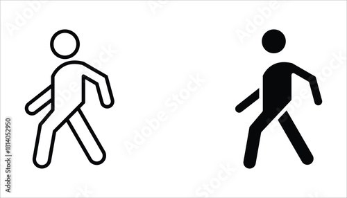 pedestrian icon set, of vector icons isolated on a white background.