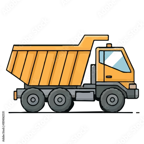 Heavy Construction Vehicle Cement Mixer in Simple Style