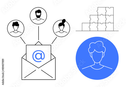 Email communication. Email ed in a workflow connecting users, teamwork processes, and online collaboration. Email supporting digital networking and problem-solving. Great for business, communication