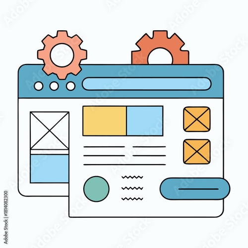 A sleek device setup showcasing website development—code lines glowing on the screen, tools, icons, and UI elements arranged neatly to reflect modern digital creation.