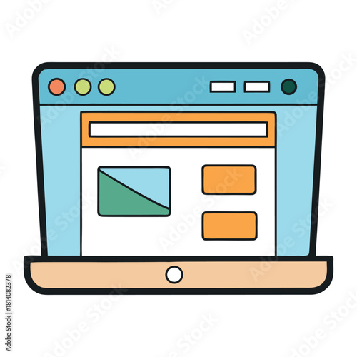 A sleek device setup showcasing website development—code lines glowing on the screen, tools, icons, and UI elements arranged neatly to reflect modern digital creation.