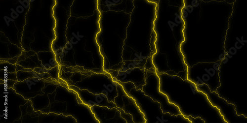 Luxurious Black Granite with Veins of Pure Gold. ntense lightning strikes across a dark night sky. vibrant display of atmospheric electricity with stunning lightning strike against dark sky backdrop.
