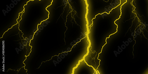 Luxurious Black Granite with Veins of Pure Gold. ntense lightning strikes across a dark night sky. vibrant display of atmospheric electricity with stunning lightning strike against dark sky backdrop.
