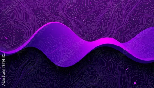 rounded fluid shape in purple gradient with wavy contour and minimalist geometry.