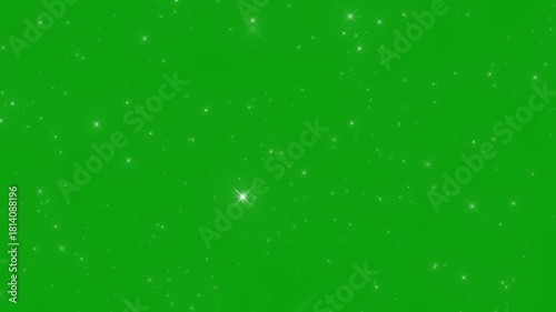 Glitter sparkle animated green screen, 3D Animation, Ultra High Definition, 4k video. White shining dust light. Bokeh light lights effect background. Concept: Christmas, party, celebrate, birthday