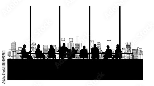 Vector illustration showcasing modern business productivity concepts, strategic growth, workflow optimization, efficient team collaboration, and digital solutions