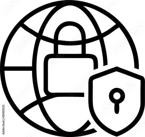 Internet security vector icon